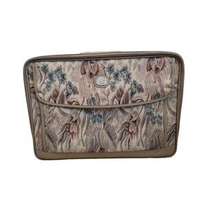 Vintage Diane Von Furstenburg Tapestry Carry-On Luggage Overnight Suitcase EUC